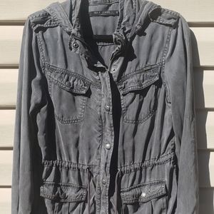 WOMENS MAX JEANS MEDIUM DARK GRAY UTILITY JACKET